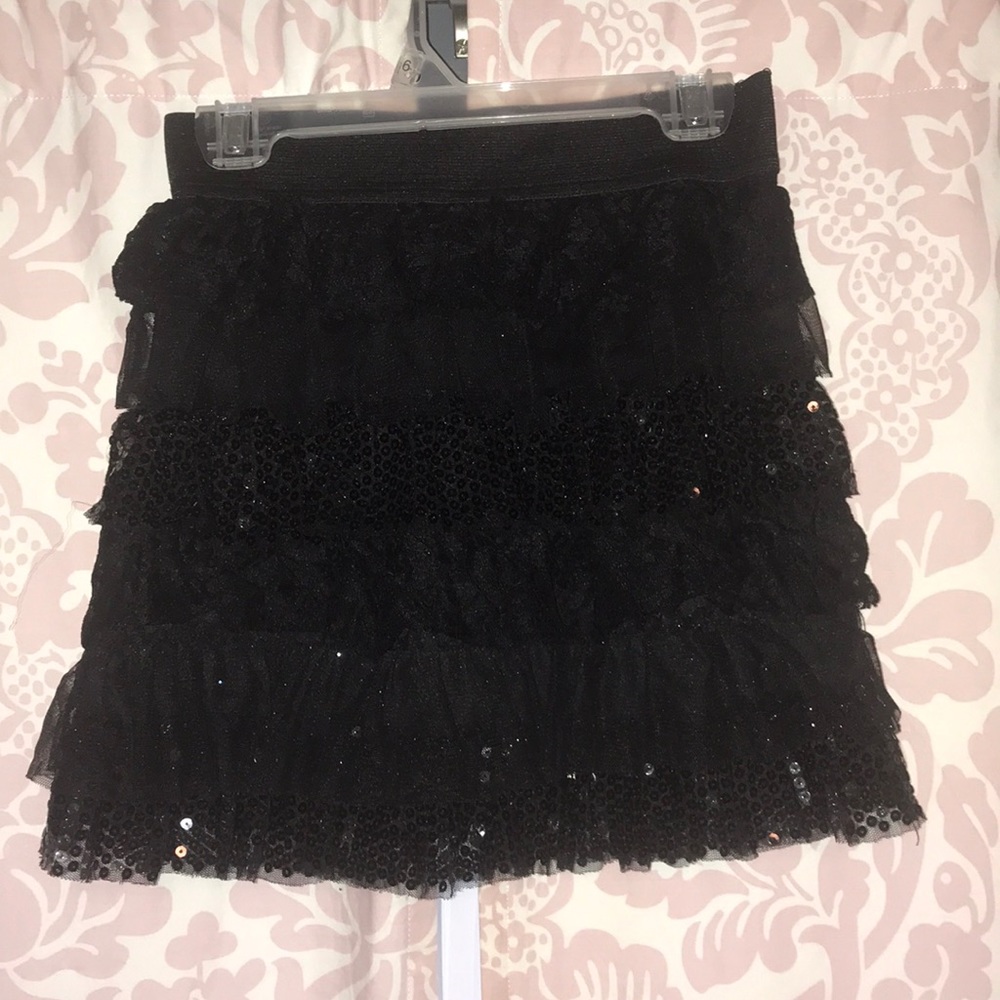 Bundle it! Tiered black sparkle skirt